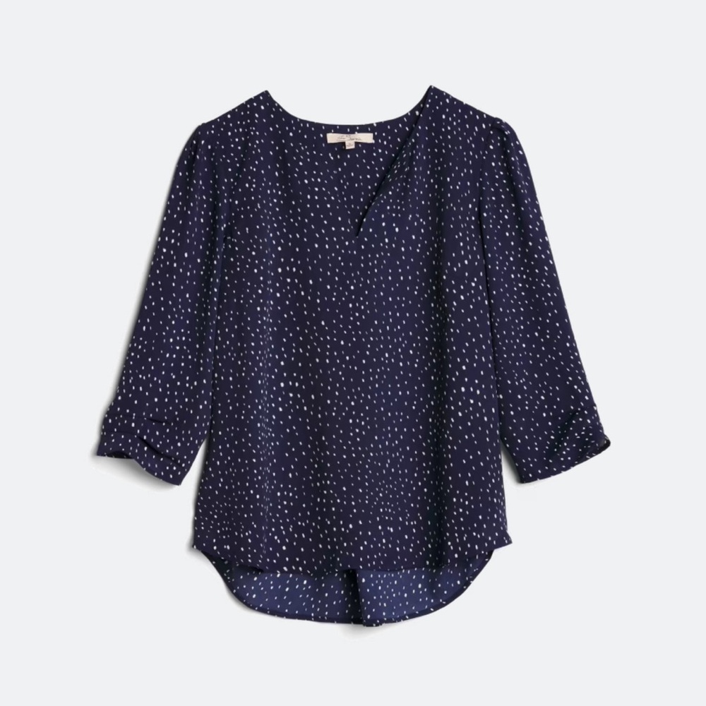 Women's Navy Polka Dot Blouse - Stitch Fix